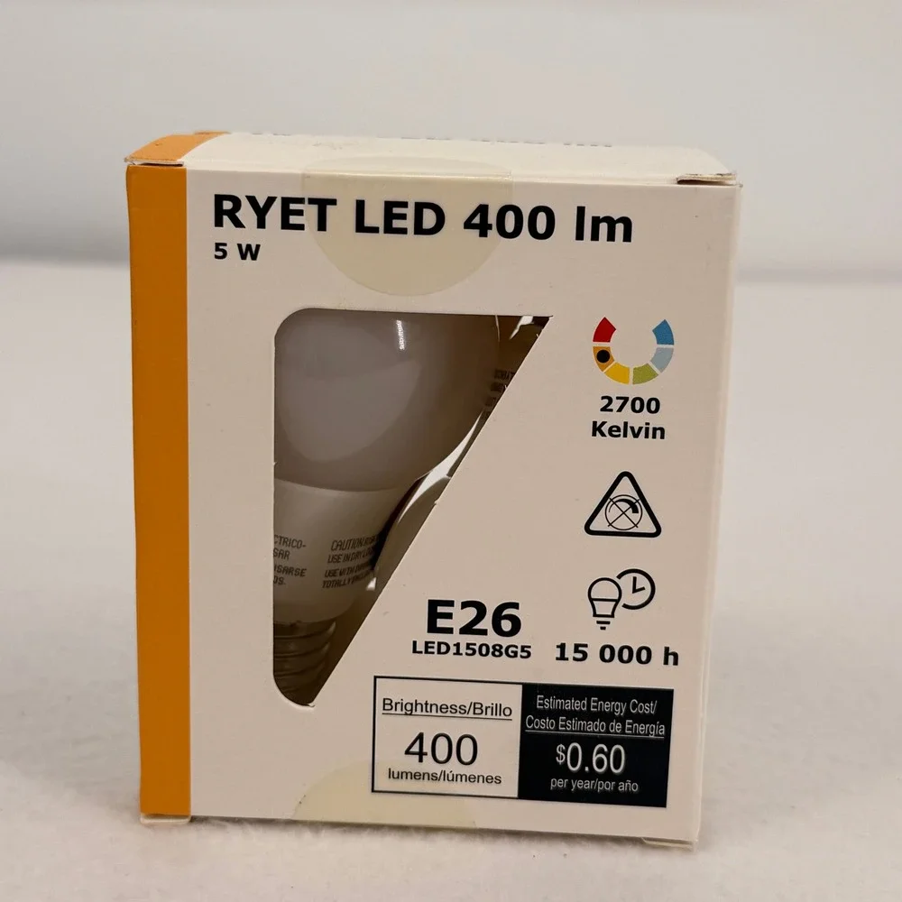 IKEA Ryet LED 400lm 5W E26 Light Bulb 2700K Warm White LED1508G5 903.062.75